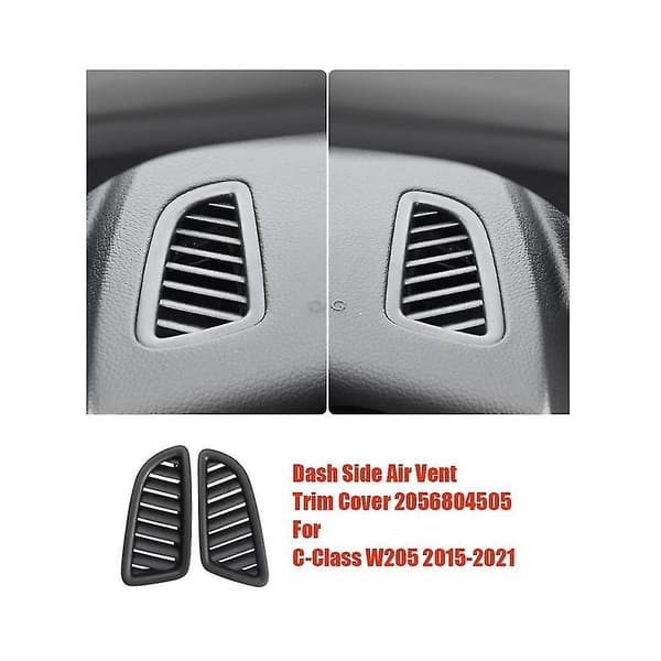 1 par Dash Sido Luftkonditionering Ventilations Trimskydd 2056804505 För C-klass W205 2015-2021 Luftutloppsram A