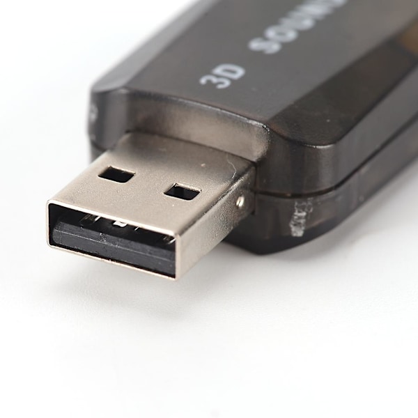 3D USB -äänikortti USB Audio 5.1 Ulkoinen USB -äänikortti Audioadapteri Mikrofoni Kaiutin Audio Interface Kannettavalle Tietokoneelle Mini Data