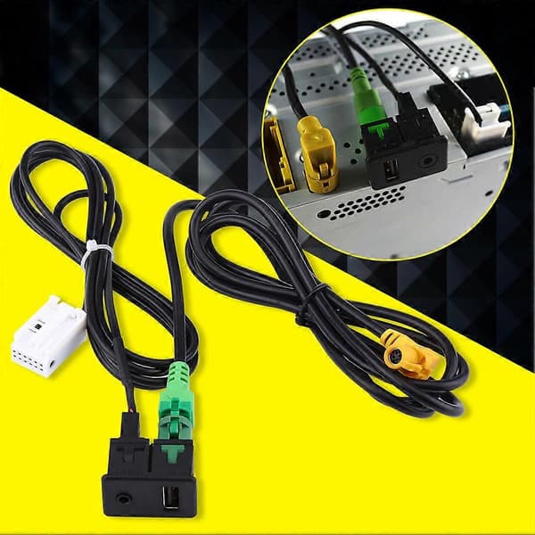 USB AUX-bryterkontaktkabeladapter for BMW 3 5-serie E87 E90 E91 E92 X5 X6