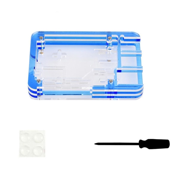 Acrylic Case For 5 Transparent+blue Acrylic Shell Supports The Installation Of Official Heat Dissip