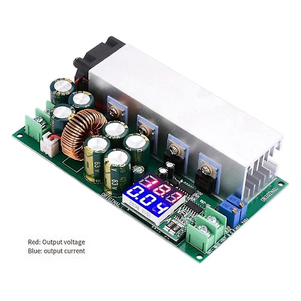 DC12-80V 20A Nedtrappningsmodul Ström Konstant Spänning Spänningsström Display 600W Buck Converter Modul