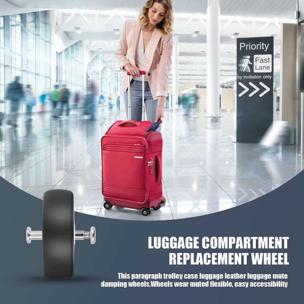 2 sarjaa matkalaukkujen vaihtopyörät Akselit Deluxe-korjaustyökalu OD 50mm