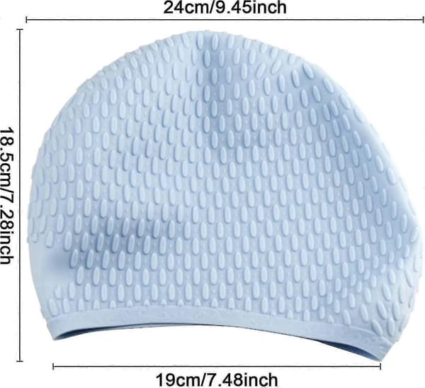 Vanntett svømmehette for voksne, svært elastisk silikon svømmehette, unisex svømmehette for kort/langt hår