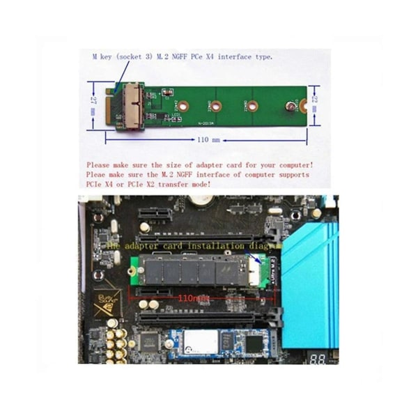 For harddisker 2013/2014/2015/2017//pro/air-harddisk til M.2 Nvme-adapterkort Harddiskoverføring