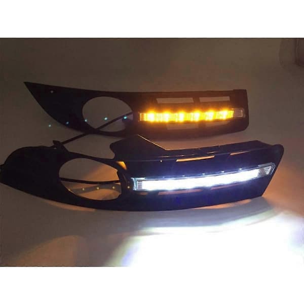 Front Kofanger Tågelygte Grill Gitre + DRL LED til B6 2007-2011 Vandtæt