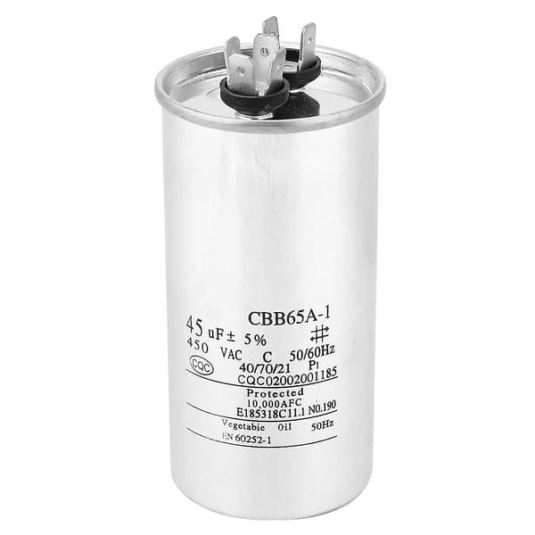 Aluminiumfolie Luftkonditioneringskompressor Startkondensator CBB65 45UF 450V