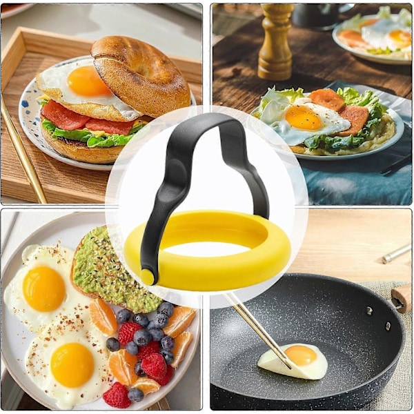 Silikon Äggringar, Äggstekningsringar, Non-Stick Köks Äggstekningsringar med