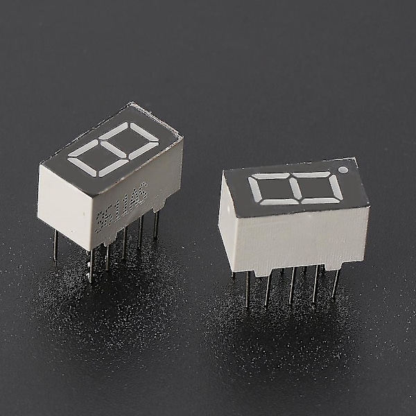 5st 0.36\" Gemensam Katod 1 Bit 10 Pin 7 Segment Röd LED Display Digitala Rör