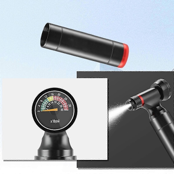 Alumiininen CNC Pyöränpumppu CO2-täyttölaite Pyöränpumppu Pallopumppu Kannettava Pumppu