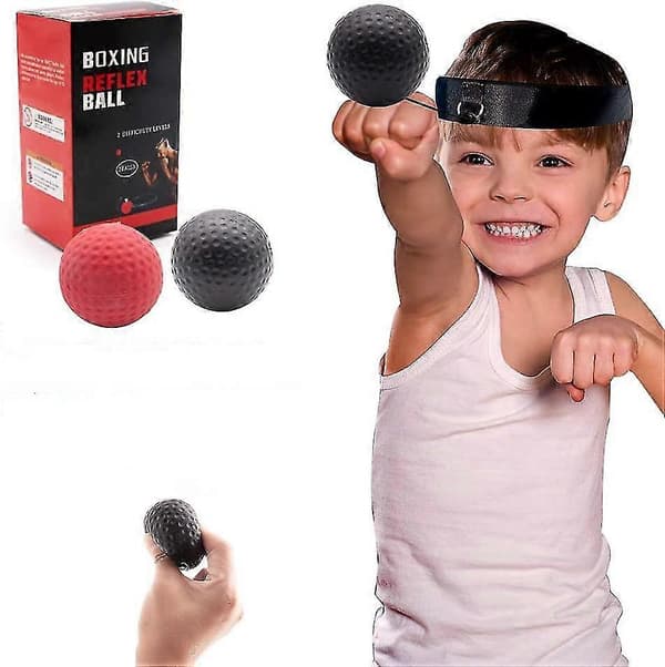 Boxningsreflex Träningsbollar, Snabbhetsträningsboll med Justerbart Huvudband