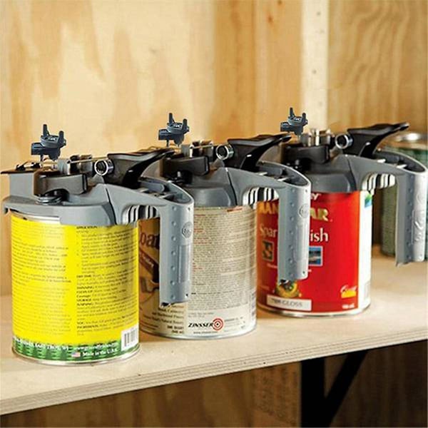 2 sæt 1L maling låg kit, maling dåse hælde tud med forseglingseffekt, universel maling shaker, til omrøring, opbevaring, hældning