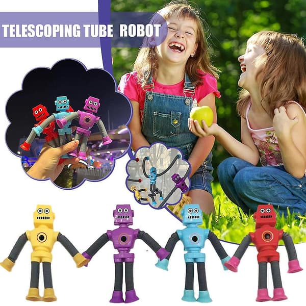 Robot Gul Sutte Robot Strækrør Hundrede Forskellige Form Robot Strækrør Dekompression Nysgerrighed Legetøj