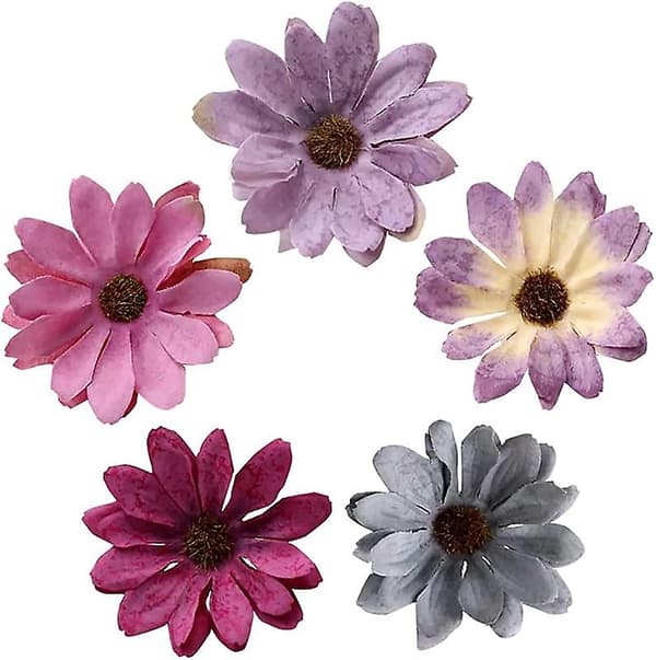 Kunstige Blomster 50 Stykker Hode Spredt Blomsterdekorasjon, Silke Tusenfryd Hode Silkeblomster