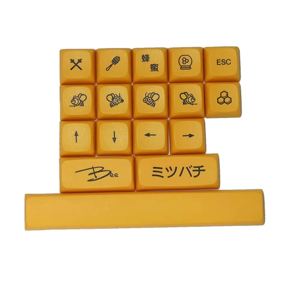 17st Pbt Dye Sublimation Keycap Honey Milk Keys Cover för mekaniskt tangentbord