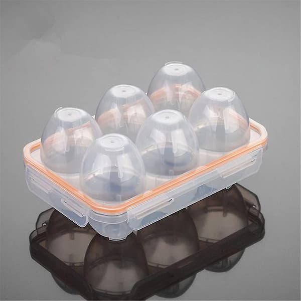 Bærbar Camping Støtsikker og Lekkasjesikker 6 Eggbærerbeholder Case Eggbærer Holder Egg Sto
