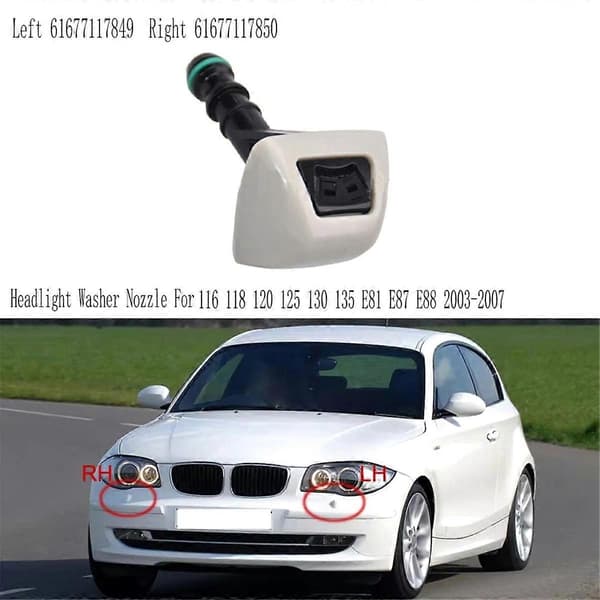 Strålkastarspolare Munstycke Strålkastare Spraymunstycke Jet för BMW Vänster