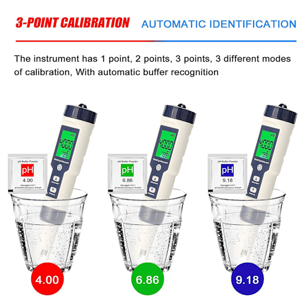 5 i 1 Profesjonell Multi-parameter Combo Testing Meter Ph/ec/tds/salinitet/termometer Digital Multi-funksjon Tester Vannkvalitet Tester
