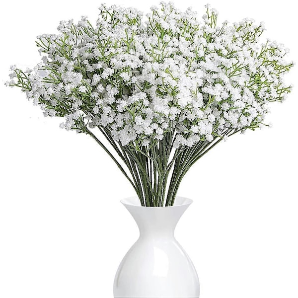 Konstgjord brudslöja, 12 vita buketter konstgjorda brudslöjebuketter blomsterarrangemang dekoration