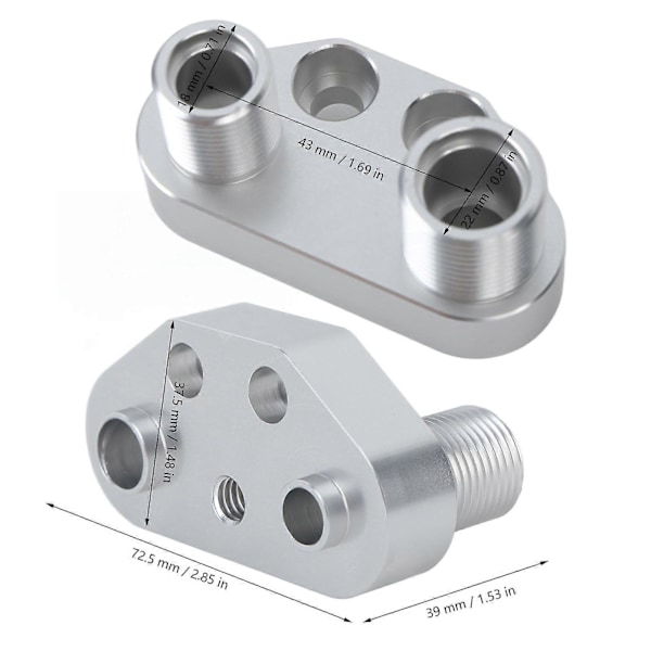 AC Kompressor Adapter Swap Billet Aluminium Kompressor Lige Adapter til Sanden SD7B10 7176