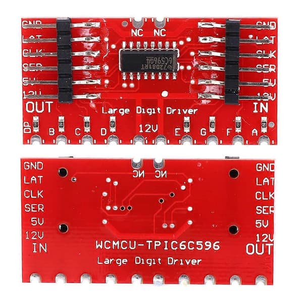 TPIC6C596 8-bitars skiftregistermodul Stor sifferdrivare med 7-segments LED-display YEMAA