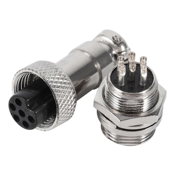 10 kpl GX12 6-nastainen 12 mm ilmailupistoke uros- ja naaraspuolinen metalliliitin YEMAA