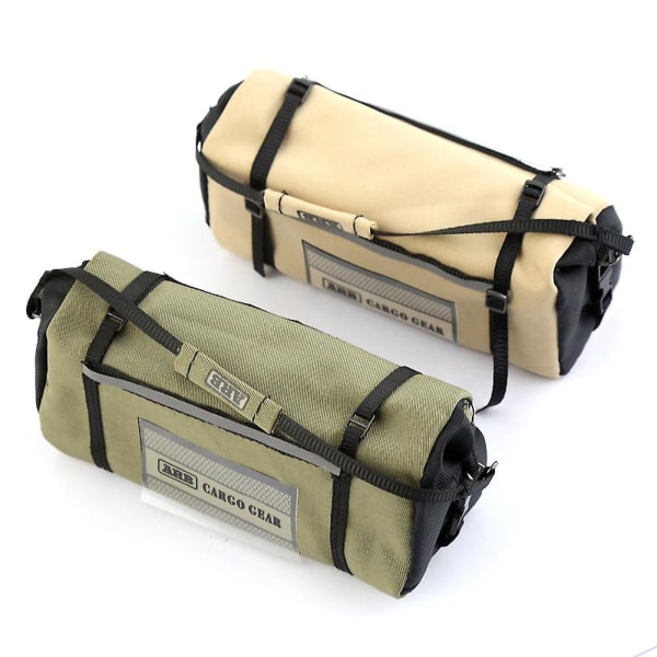 Vanntett Bag Oppbevaringspose Takpose Bagasjepose Camp Utstyr For 1/10 RC Crawler Bil Axial Scx10 Trx4, Khaki