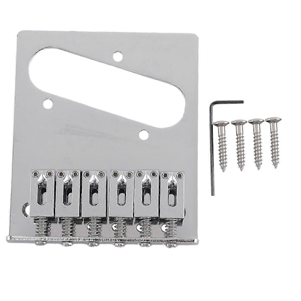 1 Set 6 Sadel Gitarrbro 6-Sadel Elektrisk Gitarrbro för TL Gitarr Svart