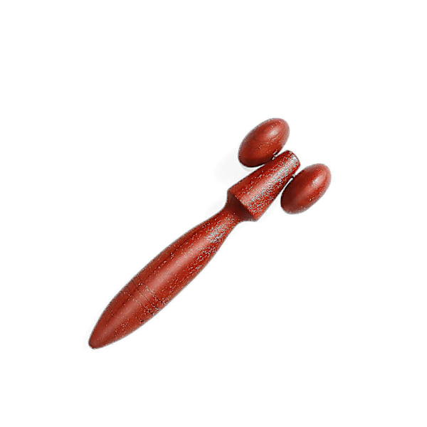 Set 6 st. Traditionell thailändsk massage träpinne verktyg hand huvud fot ansikte kropp massage verktyg massageapparat rött trä (6 st, rött)