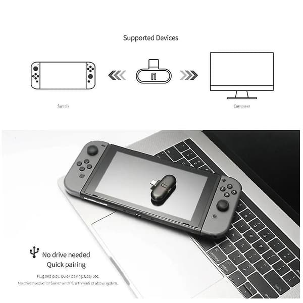 For Konsoll Bluetooth Audio Converter Driverfri Trådløs Headset Mottaker For Switch/pc Converter,gb1