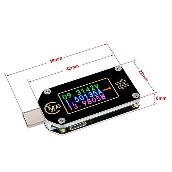 Rd Tc66 Type-C Pd Trigger USB Voltmeter Ammeter Spænding 2 Vejs Strømmåler Multimeter Pd Oplader B