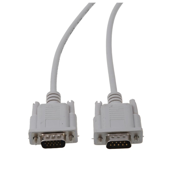 VGA DB15 Han til RS232 DB9 Han Adapterkabel / Videografisk Forlængerkabel (hvid, 1,5 m)