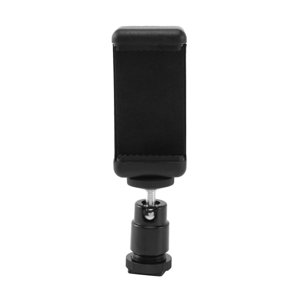 2 i 1 Mobiltelefon Clip Hållare 360 ​​Ball Head Hot Shoe Adapter Montering Passar för DSLR SLR-kamera