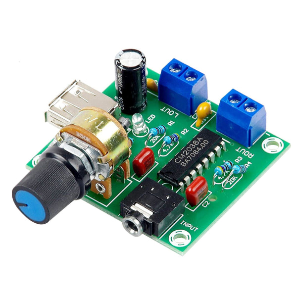 Mini Power Amplifier Board 5W+5W HiFi To-Channel PM CM2038 5V USB Supply Power Audio Forstærker