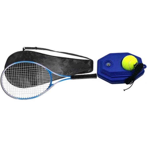 Tennis Harjoituspalautuspallo Narulla, Tennismaila Kantolaukulla Aloittelijoille Aikuisille Sininen
