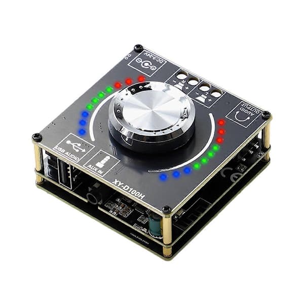 XY-D100H DC 9-24V/5A 100W+100W Digital Audio Effektforstærker Bluetooth 5.1 Stereo AUX USB Lyd Bil