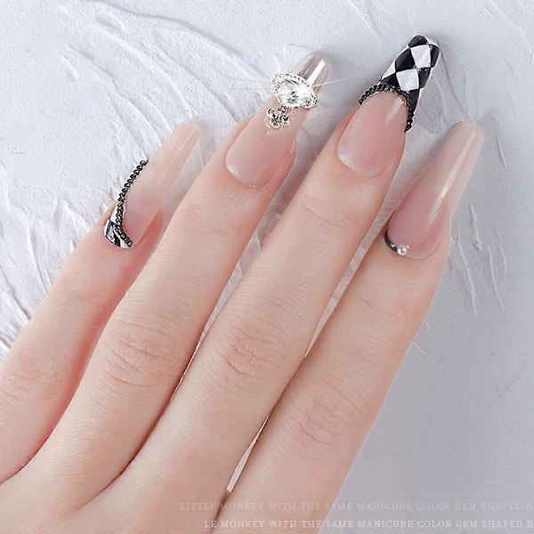 20 stk. 3D Negle Rhinestones, Planet Negle Charms Skinnende Saturn Form Neglekunst Neglepynt - Style2