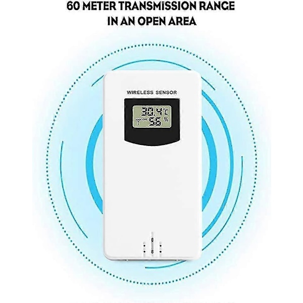 Vejrstationstilbehør, Trådløs Sensorprobe Temperaturmåler Udendørs Udskiftningssensor