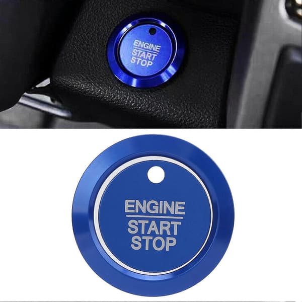 Motorstart Stop-knap Dækning Ring Blå Udskiftning til Ford F-150 2016-2019