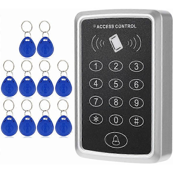 RFID Kort Åtkomstkontroll System Knappsats, Med 10st ID Brickor