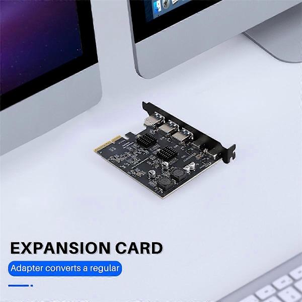 USB3.2 Laajennuskortti GEN2 10Gbps PCI-E 4X Sovitinkortti, A