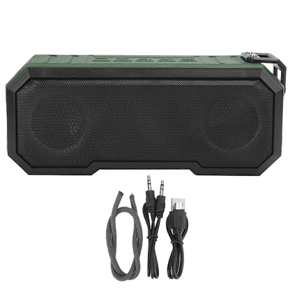 X8 True Wireless Bluetooth 5.0 Högtalare IPX7 Vattentät Luminous Utomhus Subwoofer Grön