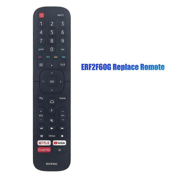 Ersättningsfjärrkontroll ERF2F60G för Smart Android TV 9.0 Pie 32A56E 40A56E (utan röstfunktion)