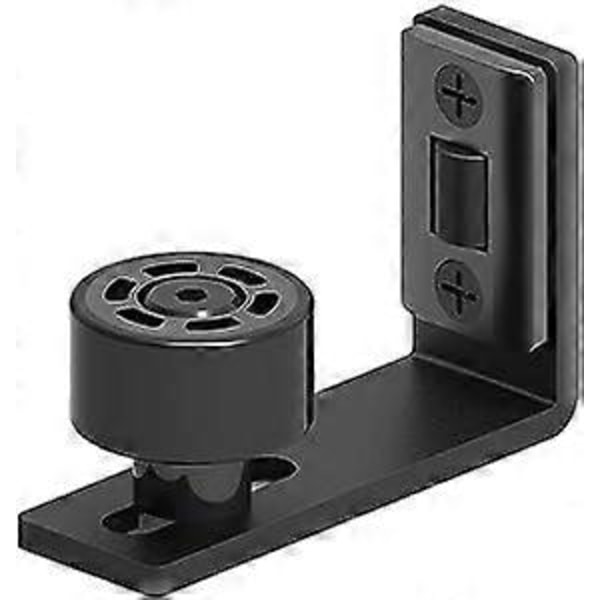 Justerbar guide til skydedør, bundrulle, vægmonteret hardware, sort
