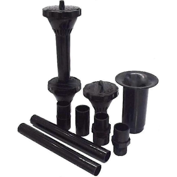 9 st Små Munstyckshuvuden Kit Munstycke Vattenfontän Fontän För Damm Fontän Dränkbar Pump Svart Pool s202412248359