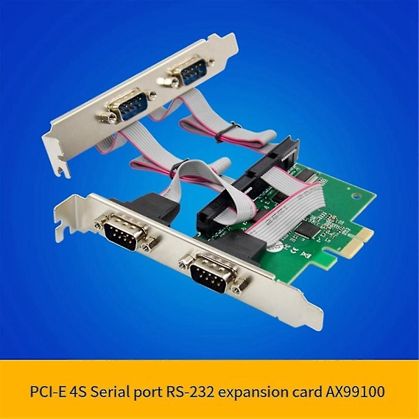 Ekspansjonskort St318 Pcie X1 Ax99100 4s Db-9 Pin Rs232 Com1 Port Multifunksjonelt Praktisk Ekspansjonskort