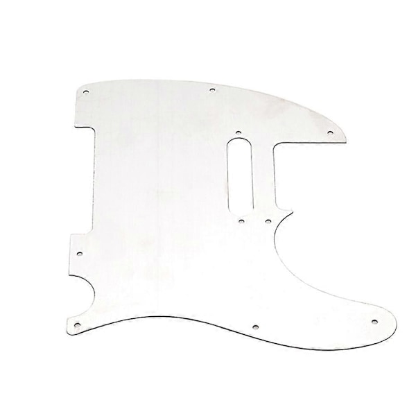 1 st TL Elektrisk Gitarr Pickguard 8 Hål Metall Scratch Plate för TL Stil Gitarr Silver