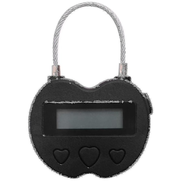 Smart Tidslås LCD Display Tidslås USB Genopladelig Midlertidig Timer Hængelås Rejse Elektronisk Timer Sort
