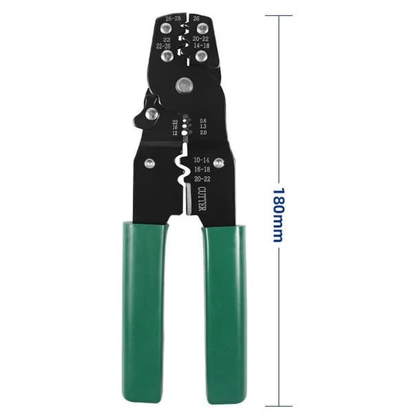 -202D Multifunksjonell Krympetang OT/UT0.08-2.5 Kaldpresset Terminal Trådkutting Krymping Pl