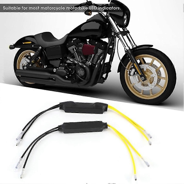 2 stk. DC12V 21W LED Motorcykel Decoder Fejlfri Belastningsmodstand til Blinklys