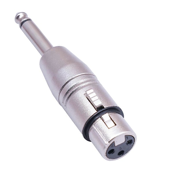 5 stk. Ubalansert XLR Hunn til 1/4 Tommers Mono Hannplugg Kabeladapter 6,35 mm Hann til XLR Hunn for Miksere, Mikrofoner